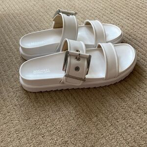 Michael Kors  Leather Slide Sandal